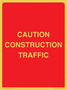 CAUTION CONSTRUCTION TRAFFIC